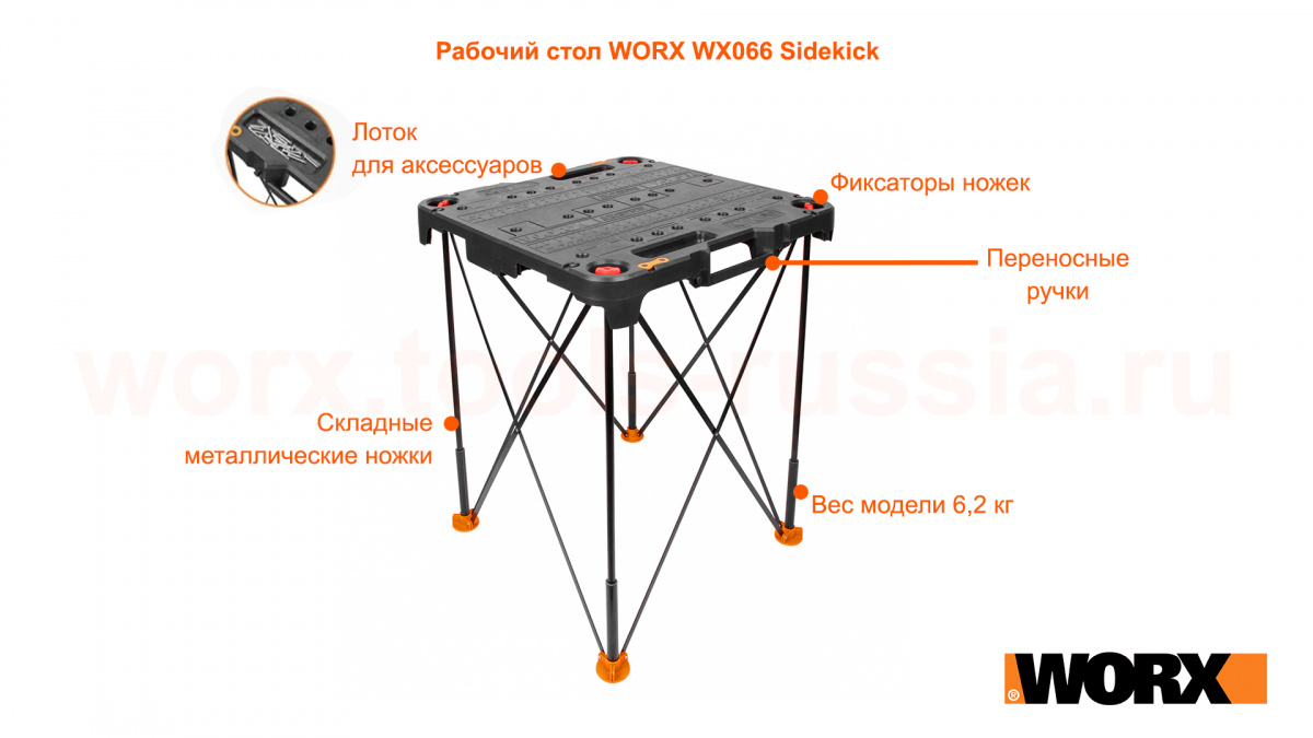 Рабочий стол WORX WX066 Sidekick
