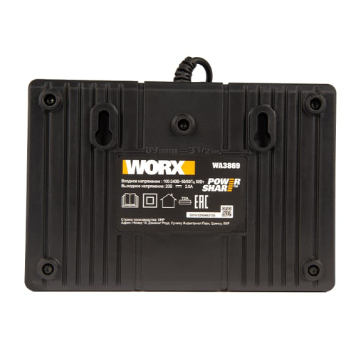 Двойное зарядное устройство WORX WA3869 20V 2x1А фото 5