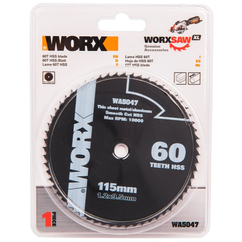 Пильный диск по металлу WORX WA5047 60T HSS фото 2